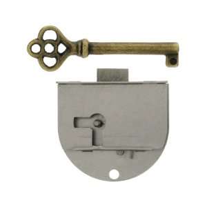    Polished Steel Right Hand Drawer or Cabinet Lock.