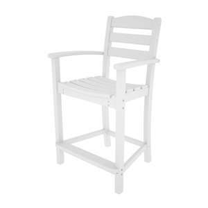   Wood TD201WH Casa Counter Arm Chair Outdoor Bar Stool