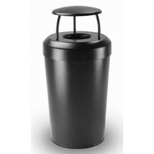  Steel Round Container with Canopy Cover Color Black