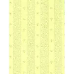 Striped Wallpaper   Yellow Thin Stripes with Flowers   #RTT 162 