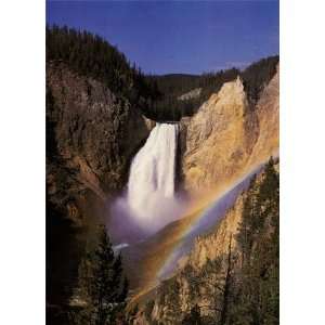  Rainbow over Yellowstone Falls, Rainbows Note Card, 5x7 