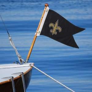  New Orleans Saints 18.5 x 12 Boat Flag   Black Sports 