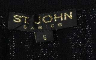 St. John Basics Black Size 6 Knit Womans Pencil Skirt  