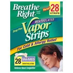  Breathe Right Mentholated Vapor Strips Sm/Med 28 Strips 