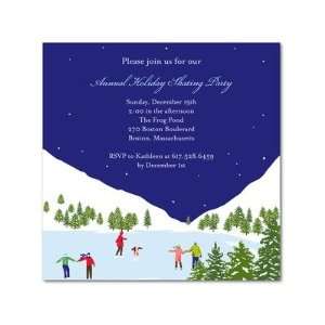  Holiday Party Invitations   Skating Pond By Smudge Ink 