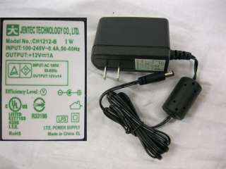 Jentec Technology Power Supply 12V 1A CH1212 B Adapter  