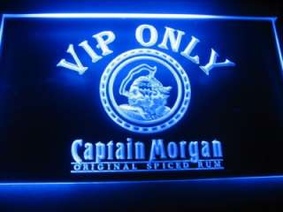 Captain Morgan VIP Only Logo Beer Bar Pub Store Light Sign Neon W0612 