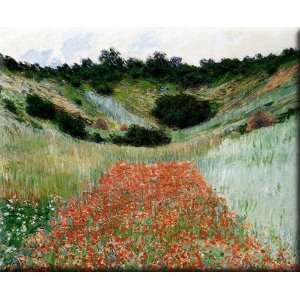 Poppy Field In A Hollow Near Giverny 16x13 Streched Canvas 