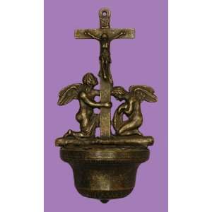  Large Crucifixion with Angels Font 