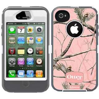 OTTERBOX DEFENDER CASE FOR APPLE IPHONE 4S 4 PINK AND WHITE REALTREE 