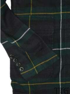   ralph lauren made in italy navy plaid linen sport coat jacket blazer