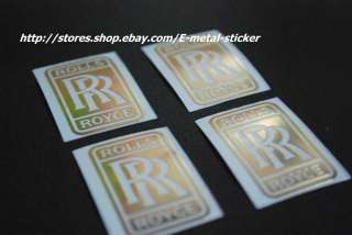 ROLLS ROYCE metal decal sticker 3cm * 2cm golden  