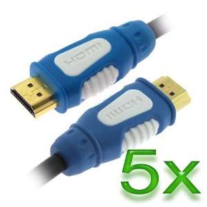 15FT Gold Plated HDMI STANDARD (Blue/White)Cable M/M for HDTV, Plasma 