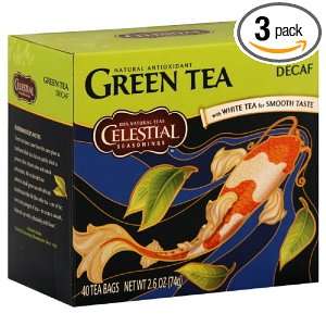 Celestial Seasonings Green Tea DECAF Box, 40 count (Pack of3)  