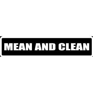 Att42) 8 White Vinyl Decal Mean and Clean Thing Funny Saying Die Cut 