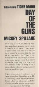   THE GUNS FIRST EDITION MICKEY SPILLANE INSCRIBED BY THE AUTHOR 1964