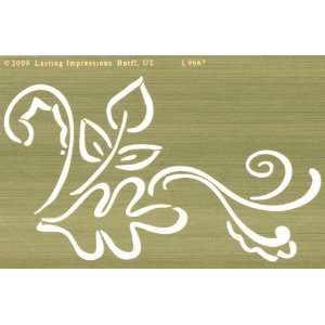 Brass 4x6 Embossing Template Fall Flourishes