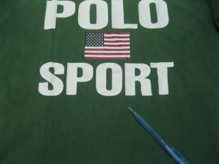 vtg Polo Sport Ralph Lauren shirt spell out usa flag  