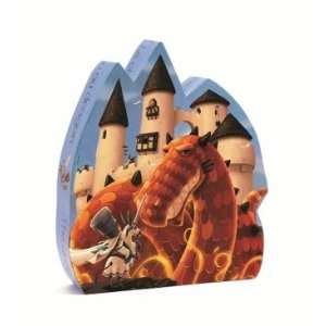    Djeco Silhouette jigsaw puzzle   Dragons Castle Toys & Games