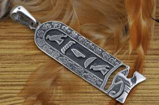 Sterling Silver Egyptian Cartouche Handmade Pendant  
