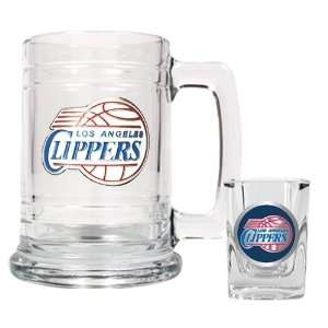  Sports NBA CLIPPERS Boilermaker Set   Primary Logo/Clear 