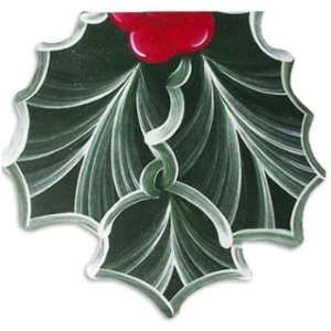 Elrene Home Fashions Hand Painted Holly Table Runner 36  