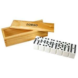 Tournament Size Dominoes w/spinners in Wooden Box   55 tournament 