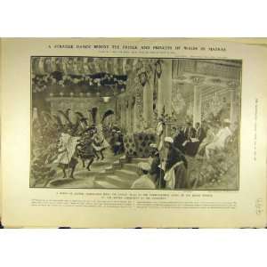   1906 Prince Princess Wales Madras Dance Khonds Print