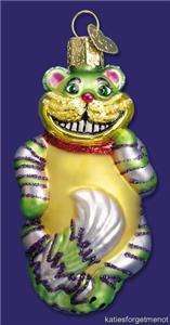 CHESHIRE CAT OLD WORLD CHRISTMAS ALICE ORNAMENT 12052  