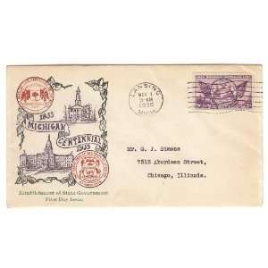  Scott #775 Top Notch (2b) First Day Cover; Michigan 