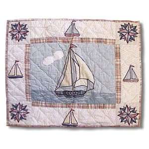  P Applique II Theme Quilted Nautical Ocean King Sham 21 