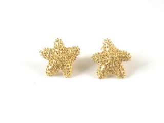 Tiffany & Co 18k STARFISH Earrings~ Vintage   Tiffany Suede/Outer Box 