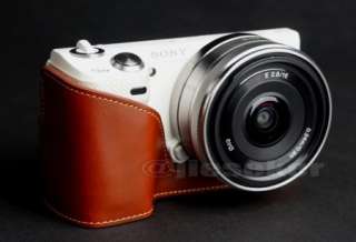 Genuine real leather case bag cover for Sony NEX5N NEX 5N DSLR Camera 
