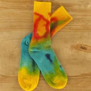  Organic Cotton Crew Sock Tie Dye