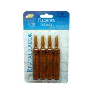   Placenta Silueta Plus Capillary Lotion with Vitamin 4 Vials Beauty