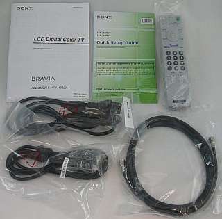 Sony Bravia KDL 32S20L1 Remote + Manual + Extras  