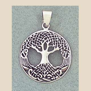 Sterling Silver Celtic Knot Tree of Life Pendant  