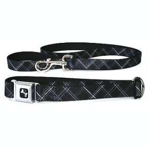  Black & Gray Dog Collar & Leash Set   Large   Frontgate 