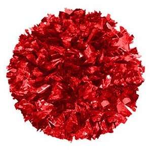 Cheer Fantastic Solid Metallic Cheerleaders Poms METALLIC RED 3/4 WIDE 