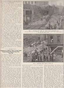 1910 Article NYC&HR Railroad Grand Central Explosion  