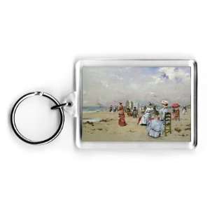  La Plage de Trouville by Paul Rossert   Acrylic Keyring 