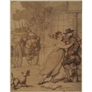  Hand Made Oil Reproduction   Thomas Rowlandson   32 x 40 