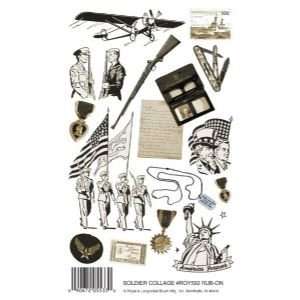   RUB ON NOSTALG SOLDIER COLLAGE Papercraft, Scrapbooking (Source Book