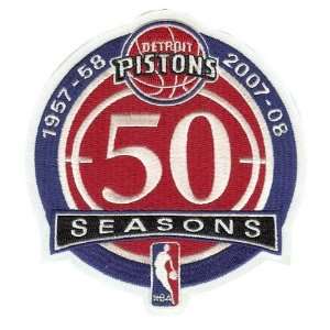    NBA Logo Patch   Detroit Piston 50th Anniversary