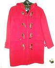 WOMENS COAT, Barbour, Ladies Wool Dufflle with Hood, Size 6, Red, No 