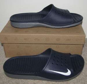 New Mens Nike Solarsoft Slide Navy Sandals Shoes Sz 10  