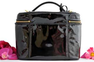 Vintage CHANEL patent black leather CC 2way shoulder hand bag purse 
