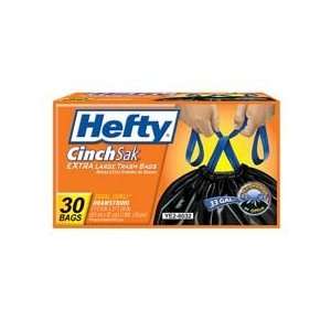 Hefty Cinch Saks, 30 Gallons, 1.1 Mil Thick, Box Of 60  