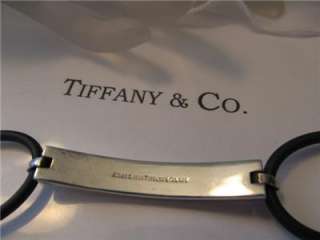 Tiffany & Co. Atlas Roman Numerals Cord Sterling Silver Bracelet 