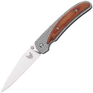 Benchmade   Opportunist, Wood Inlay Handle, Plain Sports 